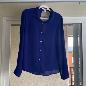 Forever 21 Chiffon Open back Button up